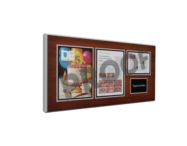 Christopher Mazzola wooden plaque three pages gold