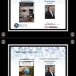 John Petersen Black Acrylic two pages x2 silver