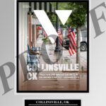 Nora Saliken Acrylic clear plaque one page Collinsville silver