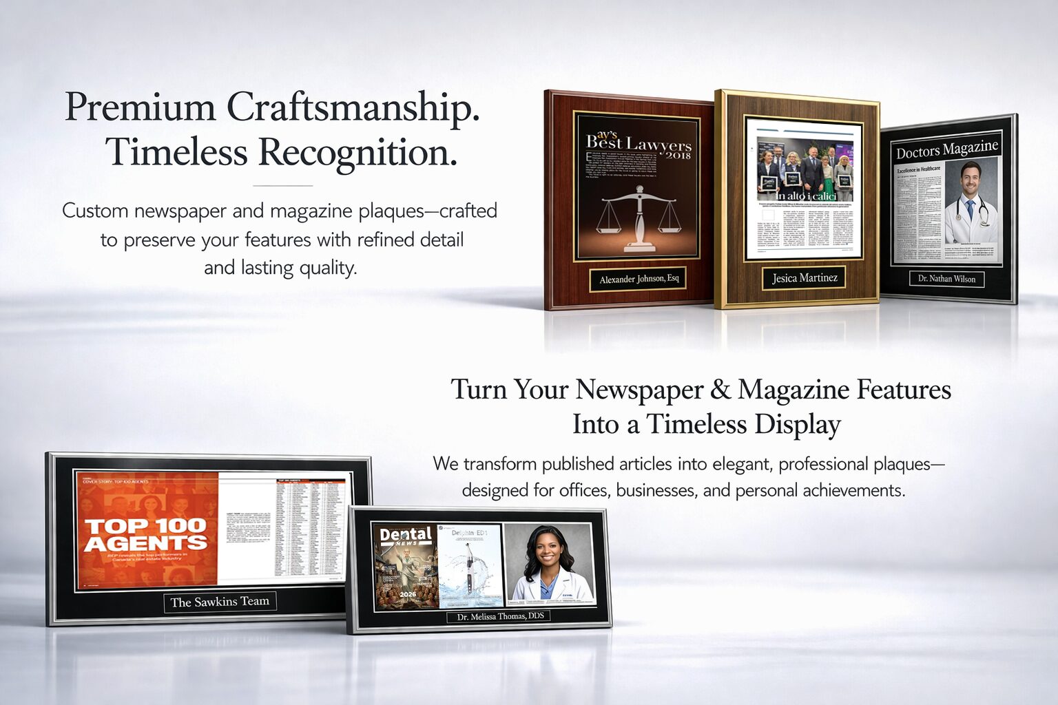 Custom newspaper plaque - 5