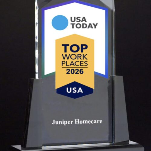 Phil Isner Juniper Homecare desktop custom plaques x5 Best places to work 040226