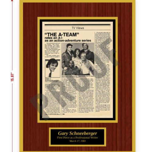 Gary Schneeberger wood Mahogany one page The A Team gold 091626